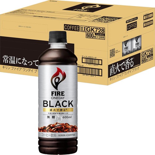 キリン ファイア ワンデイブラック 1ケース 600ml x 24本 Green Beans