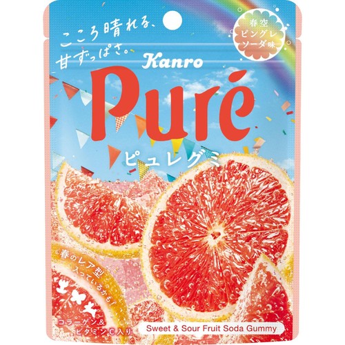 カンロ ピュレグミ 春空ピングレソーダ味 52g
