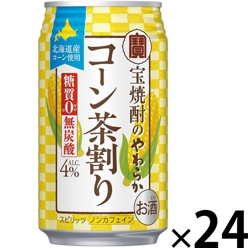 【4%】 宝 宝焼酎のやわらかコーン茶割り 1ケース 335ml x 24本
