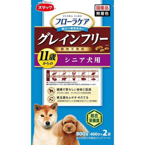 ペット用】 スマック フローラケア グレインフリー 11歳からのシニア犬