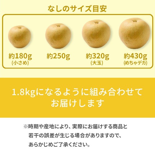 栃木県産 理由ありにっこり梨 1.8kg 1袋