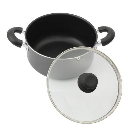 フッ素コート両手鍋 22cm ガス火専用 ホームコーディ Green Beans