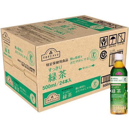 【フォロワー様またはリピーター様】専用・緑+茶セット≪特割特価≫ 特保 すっきり緑茶 1ケース 500ml x 24本 トップバリュ Green Beans