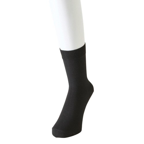ビジネスソックス ハーフ丈 平無地 3足組 クロ 27-29cm トップバリュ