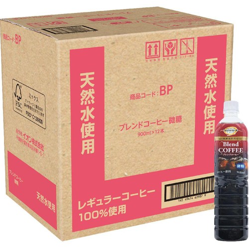 ブレンドコーヒー微糖＜ケース＞ 900ml x 12本 トップバリュベストプライス