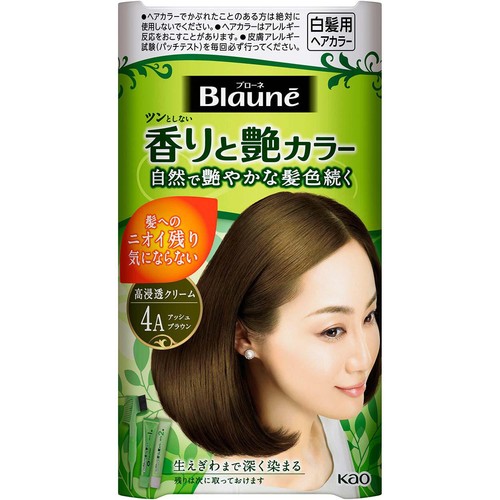 花王 ブローネ 香りと艶カラー クリーム 4A アッシュブラウン 80g