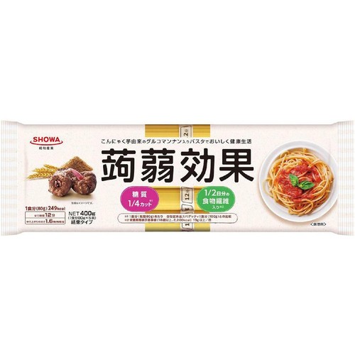 昭和産業 蒟蒻効果 グルコマンナン入りパスタ 400g