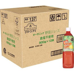 Organic トマトジュース食塩不使用 1ケース 900g x 12本 トップ