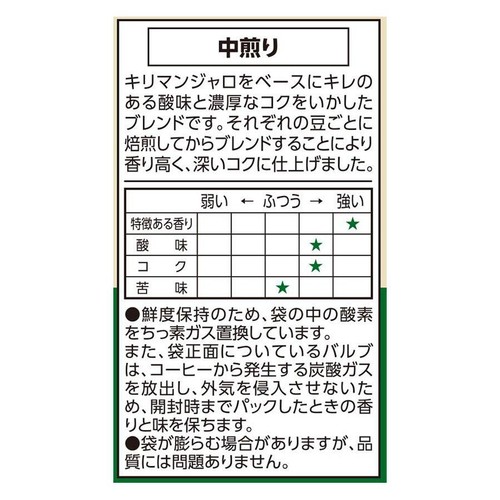 珈琲鑑定士監修ブレンドコーヒー レギュラーコーヒーキリマンジャロブレンド(豆) 380g トップバリュ