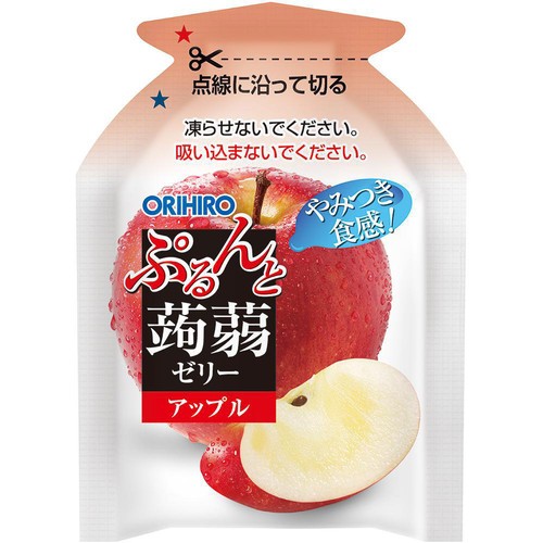 オリヒロ ぷるんと蒟蒻ゼリー パウチ アップル+グレープ 12個
