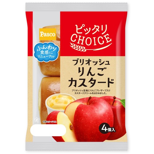 パスコ ブリオッシュりんごカスタード 4個