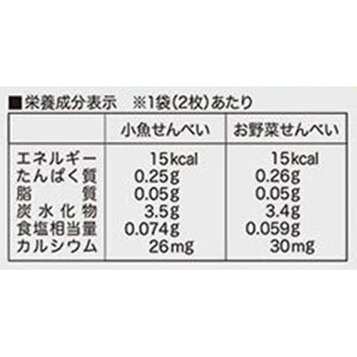ピジョン 元気アップCa 小魚せんべい&お野菜せんべい 6ヵ月頃から 2枚 x 8袋
