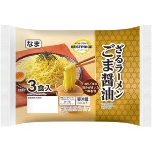 ざるラーメン ごま醤油 3食入 トップバリュベストプライス Green Beans