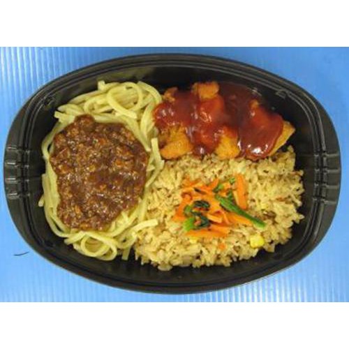 ガッツリ飯 x ガッツリ飯 ジャージャー麺&にんにく焼きめし風とヤンニョムチキン【冷凍】 400g トップバリュベストプライス