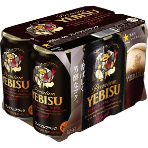 5%】 サッポロ エビス プレミアムブラック 350ml x 6本 Green Beans