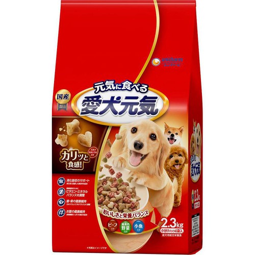 【ペット用】 ユニ・チャーム 愛犬元気 ビーフ・緑黄色野菜・小魚入り 2.3kg