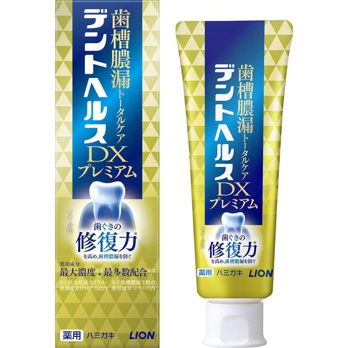 ライオン デントヘルスDXプレミアム 歯槽膿漏トータルケア 90g Green