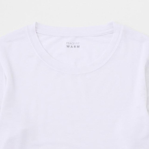 PEACE FIT(ピースフィット) WARM 長袖丸首シャツ 男の子 ホワイト 160cm トップバリュ