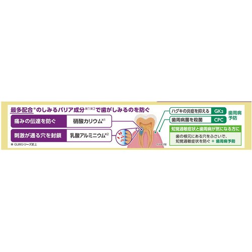 サンスター ガム・プレミアム デンタルペースト 知覚過敏ケア マイルドハーブ 90g