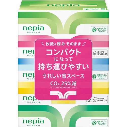 王子ネピア ネピアプレミアム ソフトティッシュ 180組5個 Green Beans
