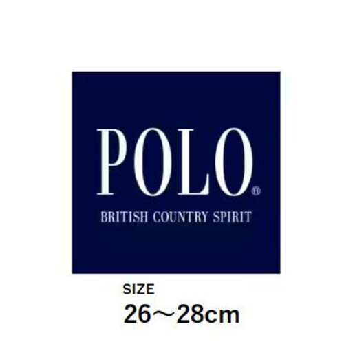 グンゼ POLO 紳士クルーソックス 26-28cm ブラック