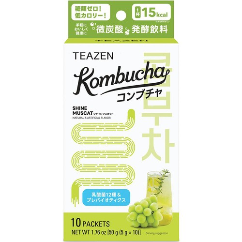 TEAZEN コンブチャ シャインマスカット 10本入 Green Beans | グリーン