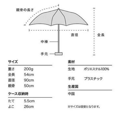 ワールドパーティー シアーリボン 晴雨兼用折りたたみ傘 50cm ネイビー