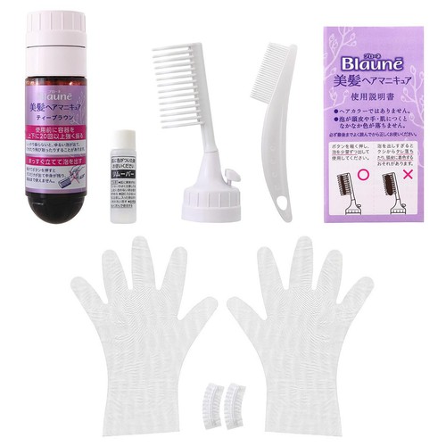 花王 ブローネ 美髪ヘアマニキュア ティーブラウン クシつき 72g