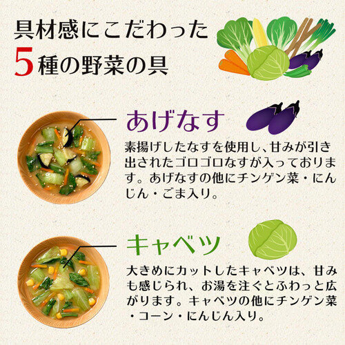 ひかり味噌 5種の野菜を味わうみそ汁 40食入