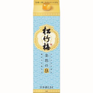 松竹梅様 9%/京都府】 松竹梅 金色の9%パック 1800ml Green Beans | グリーン