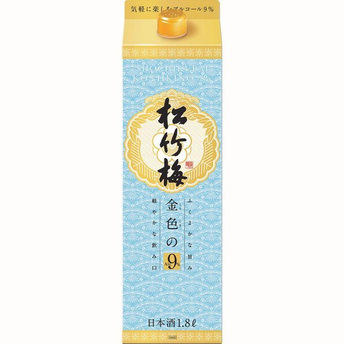 9%/京都府】 松竹梅 金色の9%パック 1800ml Green Beans | グリーン