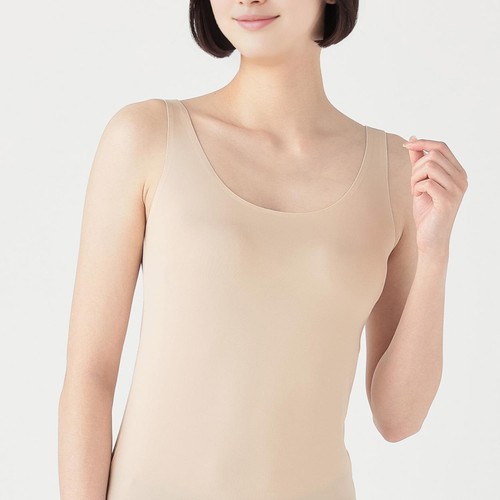 PEACE FIT(ピースフィット) SillkyFACT シームレスタンクトップ 婦人 ベージュ S トップバリュ