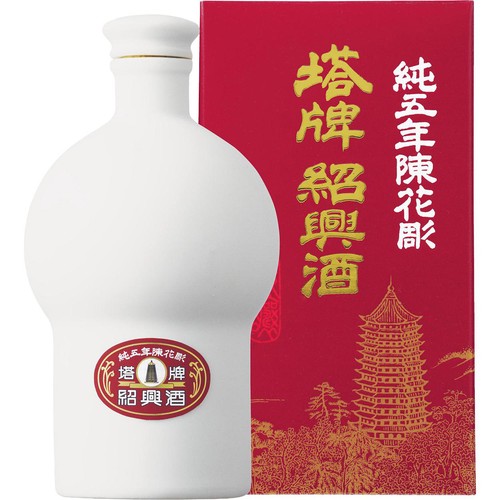 宝酒造 紹興酒 塔牌 花彫玉珠白磁 純五年 500ml Green Beans