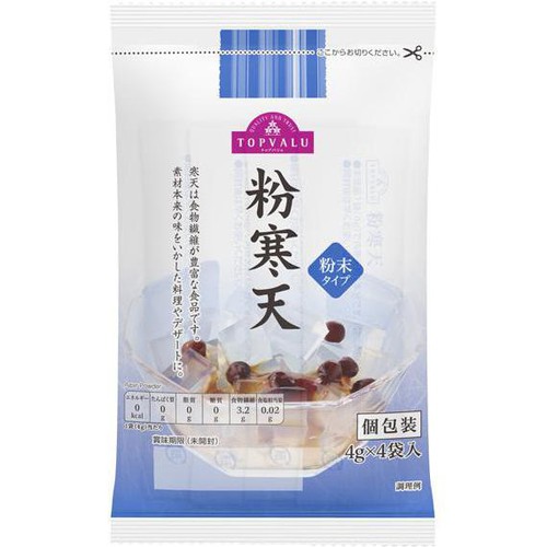 粉寒天 4g x 4袋 トップバリュ