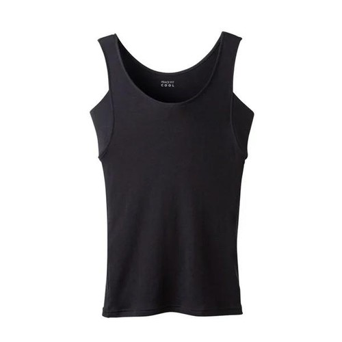 PEACE FIT(ピースフィット) COOL コットン汗取りパッド付タンクトップ 婦人 クロ S トップバリュ
