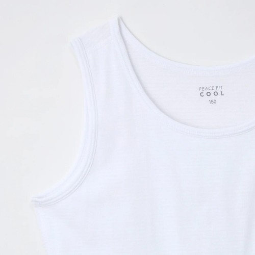 PEACE FIT(ピースフィット) COOL コットン100% 胸二重タンクトップ 女の子 クロ 140cm トップバリュ