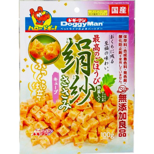 【ペット用】 ドギーマンハヤシ 国産絹紗キューブ 野菜入り 100g