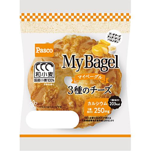 【新発売】 パスコ グリーン | Beans Green 1個 3種のチーズ Bagel My コーヒー