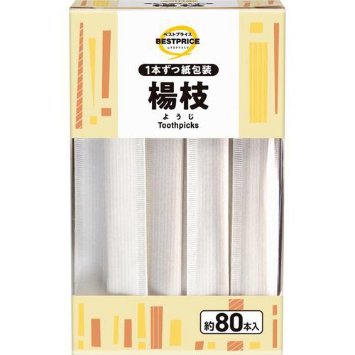 楊枝 紙包装 約80本 トップバリュベストプライス