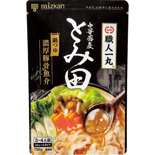 ミツカン 中華蕎麦とみ田監修 濃厚豚骨魚介鍋つゆ  3~4人前 (750g)