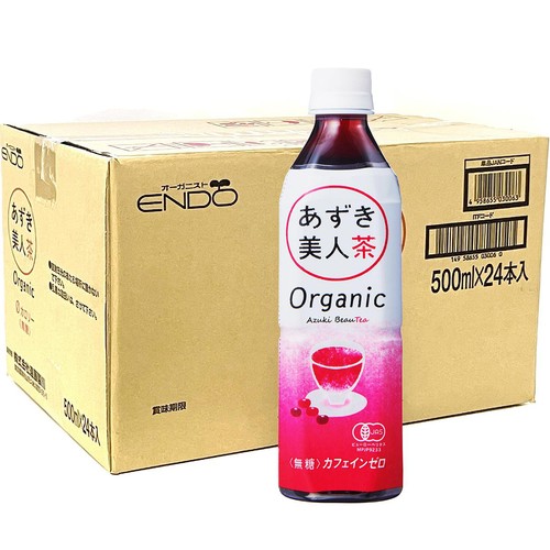 あずきん 遠藤製餡 オーガニックあずき美人茶 1ケース 500ml x 24本 Green Beans