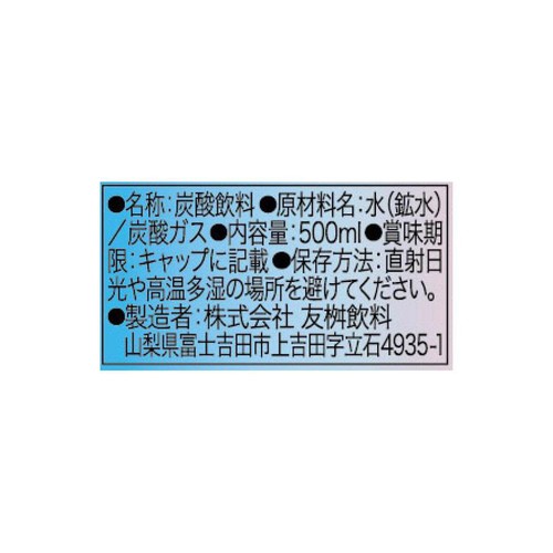 友桝飲料 シリカ&バナジウム強炭酸水 500ml