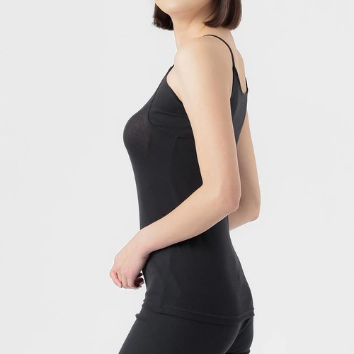 PEACE FIT(ピースフィット) COOL コットン 汗取りパッド付キャミソール 婦人 クロ L トップバリュ