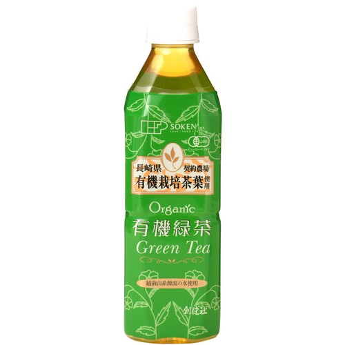 創健社 長崎県契約農場有機栽培茶葉使用 有機緑茶 500ml Green Beans