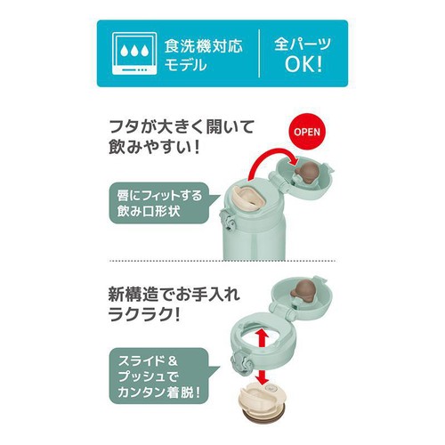 サーモス 真空断熱ケータイマグボトル600ml ミントグリーン 水筒 食洗機対応 JNL-S600(MG)