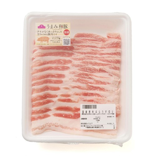 うまみ和豚 国産豚肉ばらうす切り 190g～290g 【冷蔵】トップバリュ