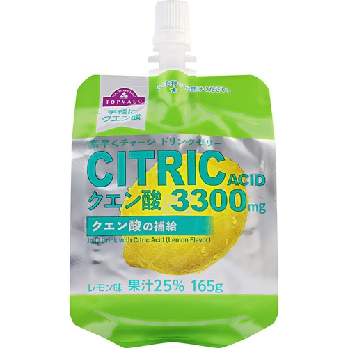 ドリンクゼリー クエン酸3300 レモン果汁入り 165g トップバリュ