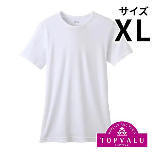 PEACE FIT(ピースフィット) COOL コットン 半袖クルーネックシャツ シロ XL トップバリュ