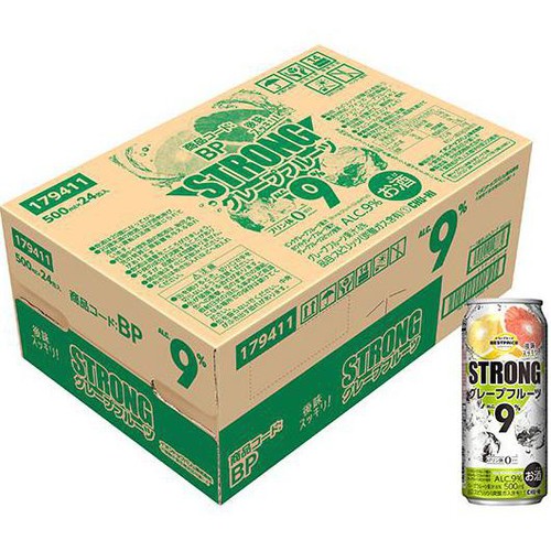 ストロング グレープフルーツ 1ケース 500ml x 24本 トップバリュベストプライス