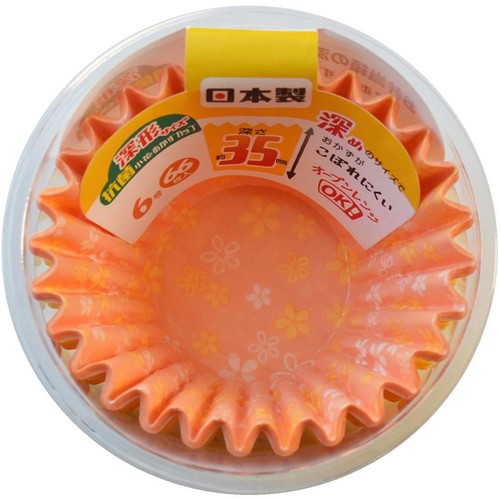 ヒロカ産業  抗菌小花おかずカップ 深形6号 66枚入り